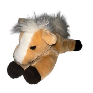Giddy Up Corral 12” Long Horse Plush Golden Tan Floppy Plush